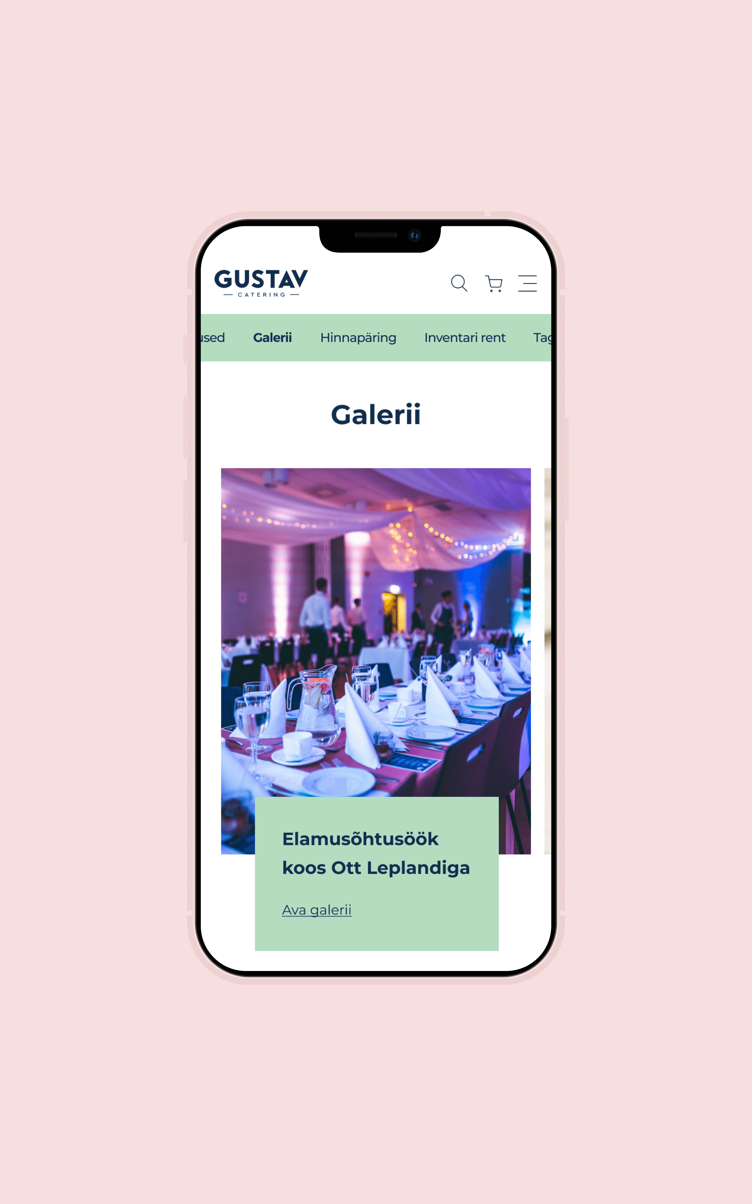 Gustav Catering Mobile Design